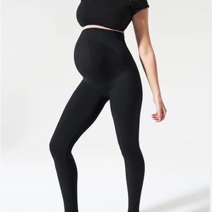 Everyday Maternity Belly Support Leggings - BLACK